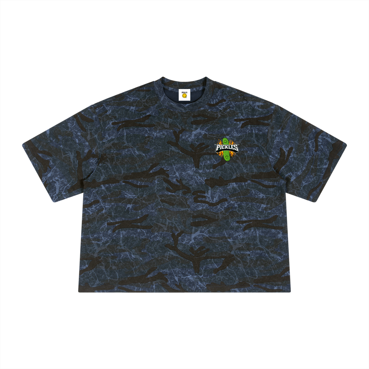 A LOT  Of IT Boxy Camo Print T-Shirt