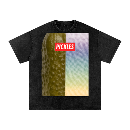 Pickle backer Snow Washed Oversized Cotton T-Shirt
