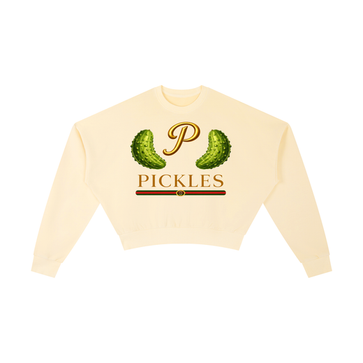 Magnificent Pickles Cropped Sweatshirt, product view