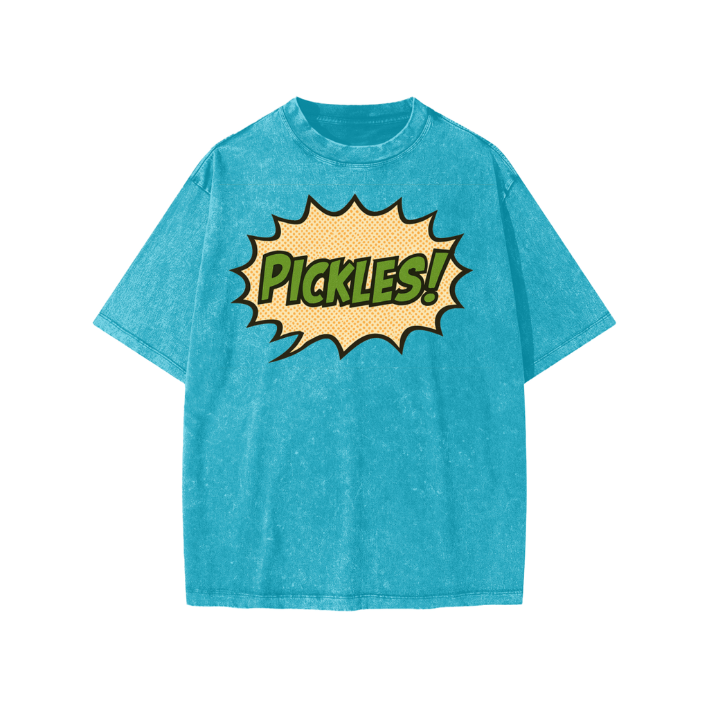 Snow Washed Kids' Tee | fun pickle design | Pickles Apparel