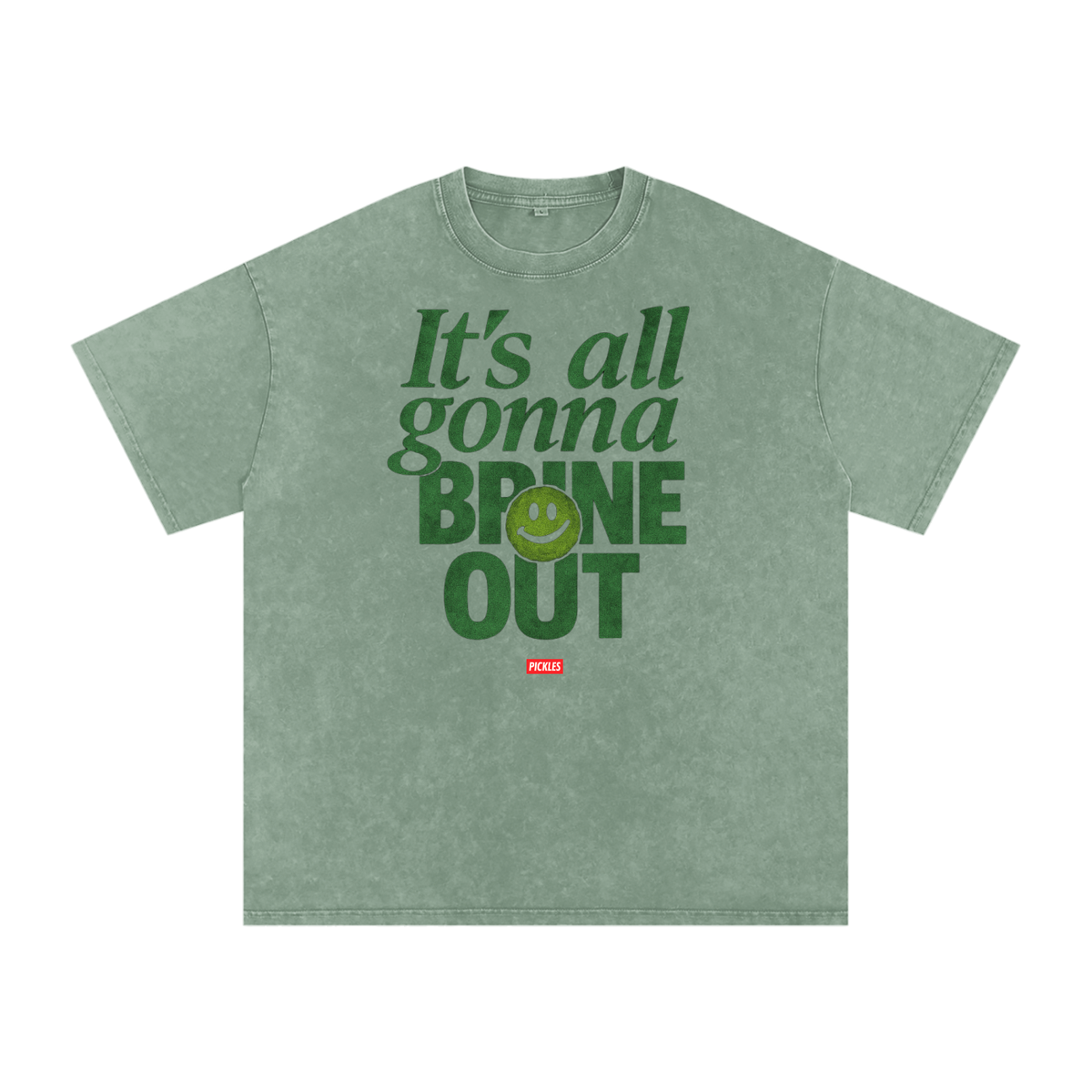 Brine Out Snow-Washed Pickle T-Shirt, alternate view 7