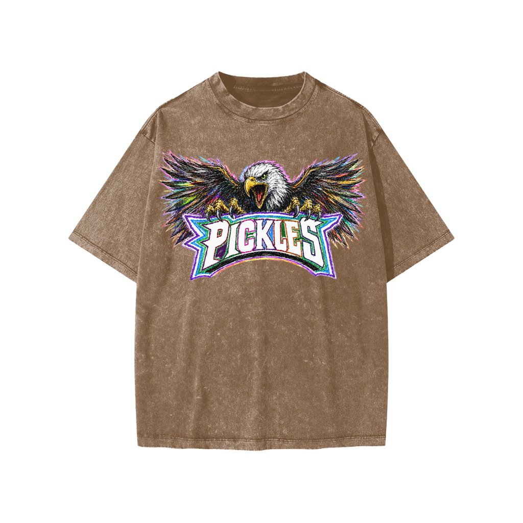 Eagles love pickles Snow Washed Kids' T-Shirt