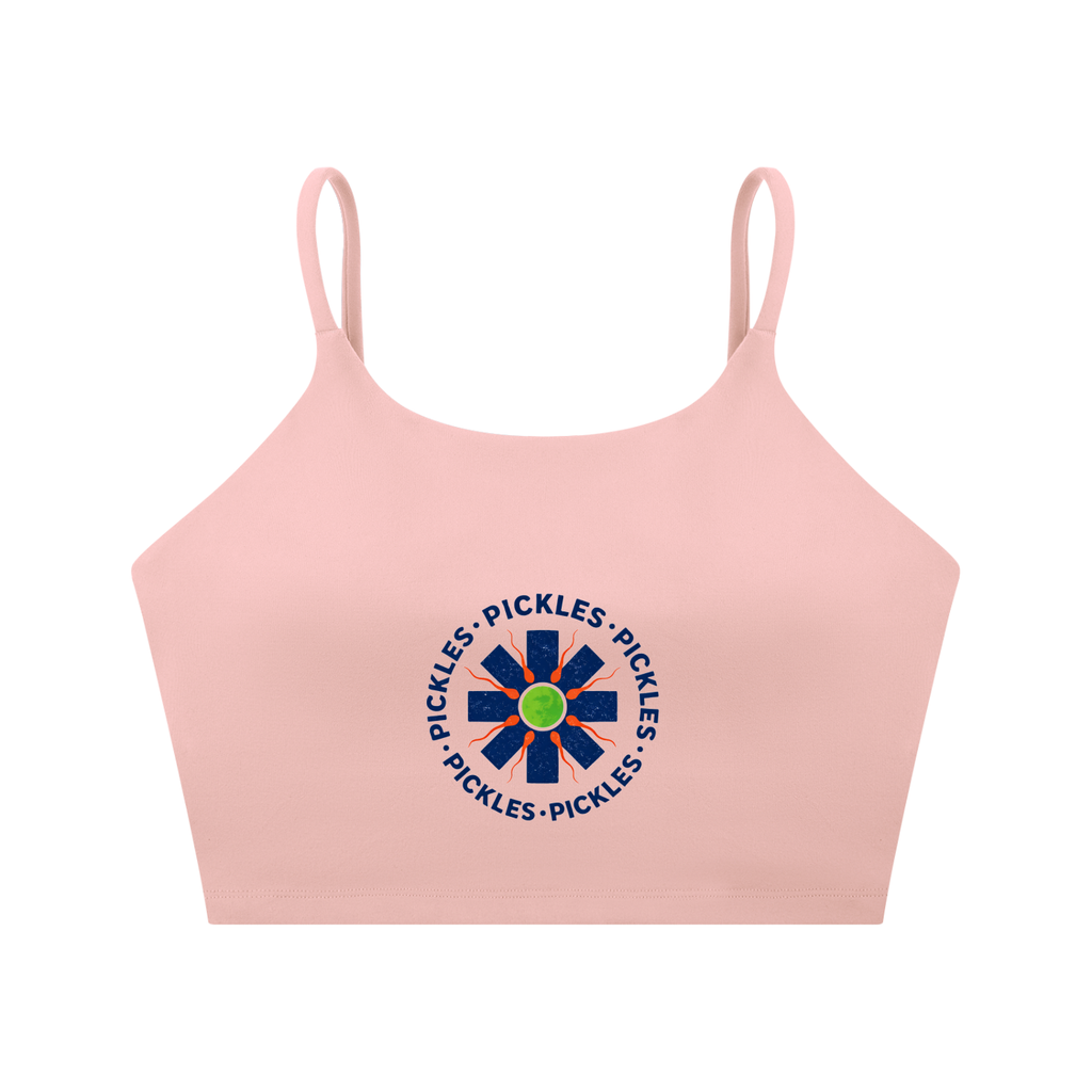 Spaghetti Strap Pickle Sports Bra in Women’S | varsity sport | Pickles Apparel