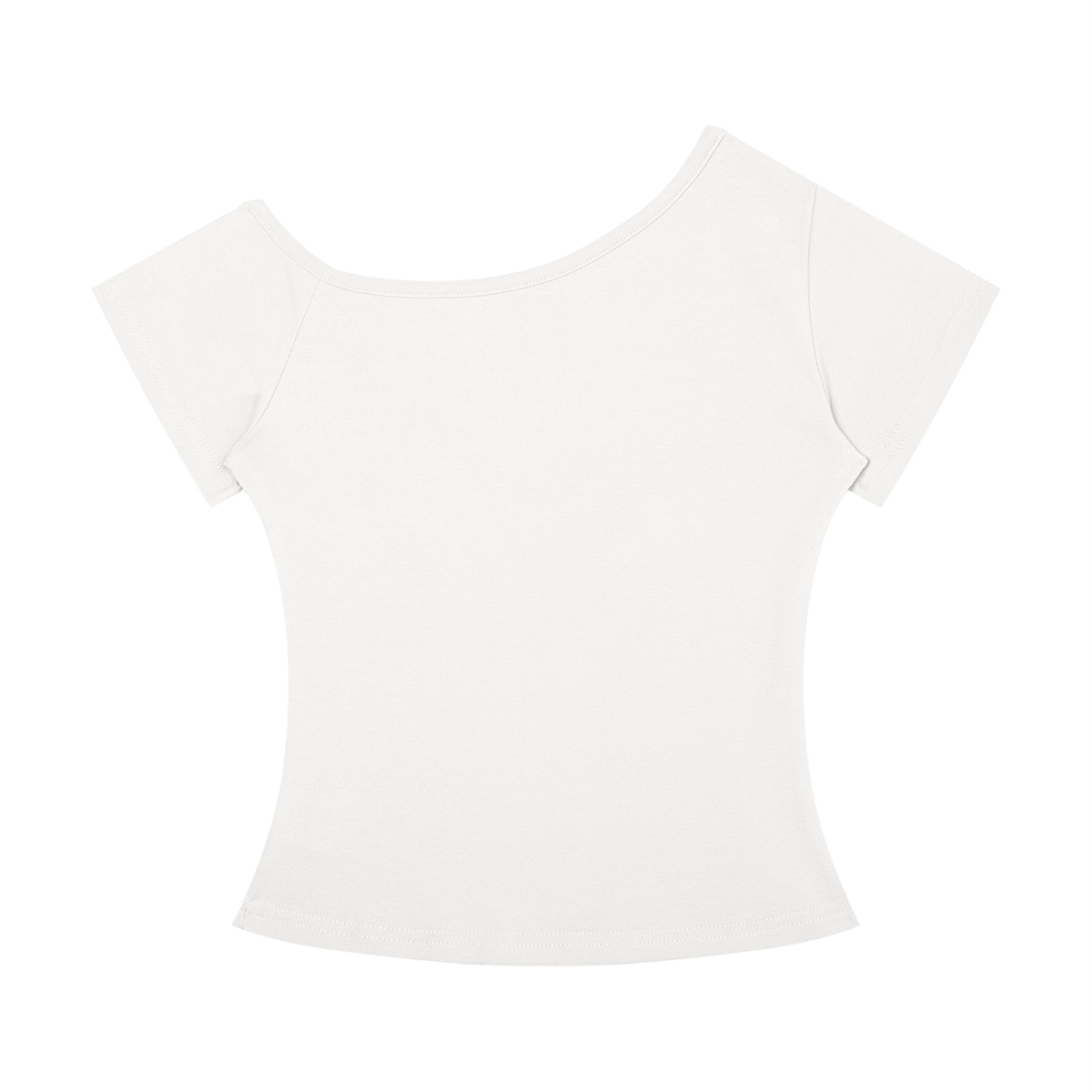 Off-the-Shoulder Cotton Pickle T-Shirt, alternate view 4