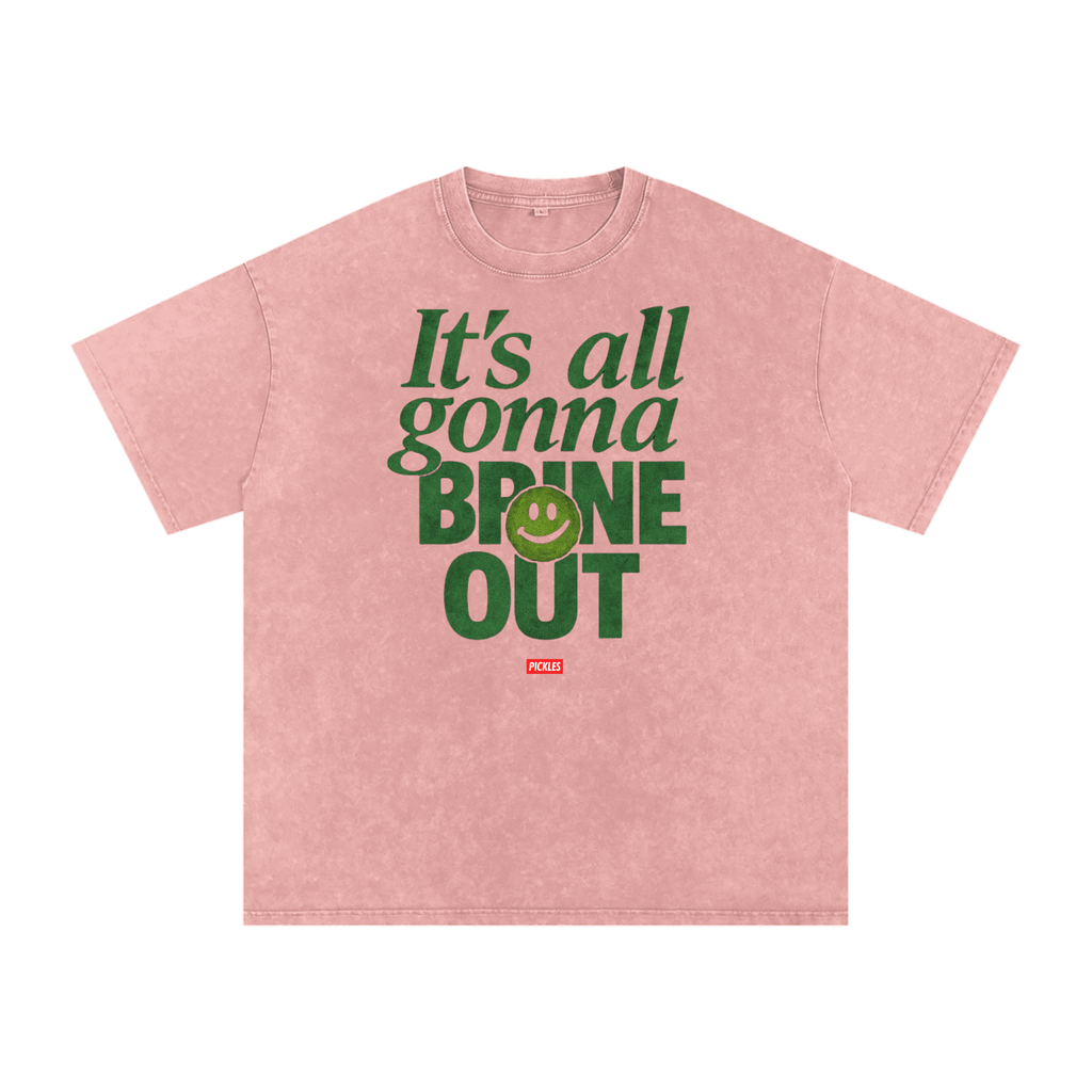 Brine out Snow Washed Oversized Cotton T-Shirt