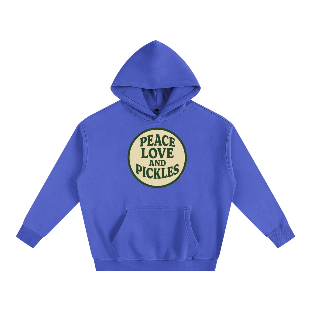Peace Love and Pickles Oversized Fleece Hoodie | premium streetwear | Pickles Apparel