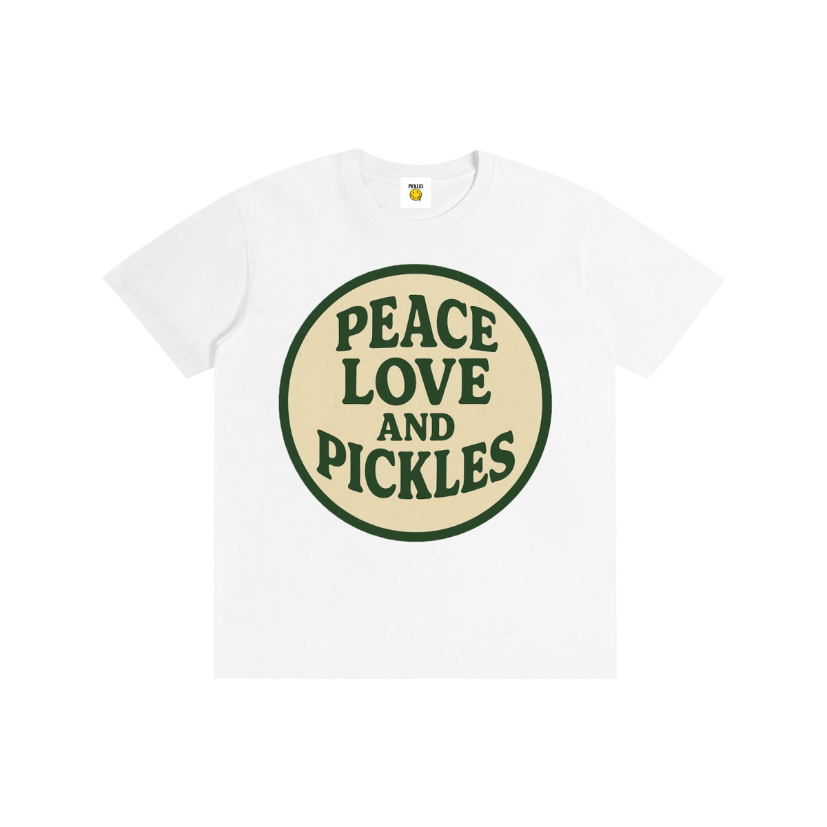 Peace Love and Pickles Pure Cotton T-Shirt, alternate view 3