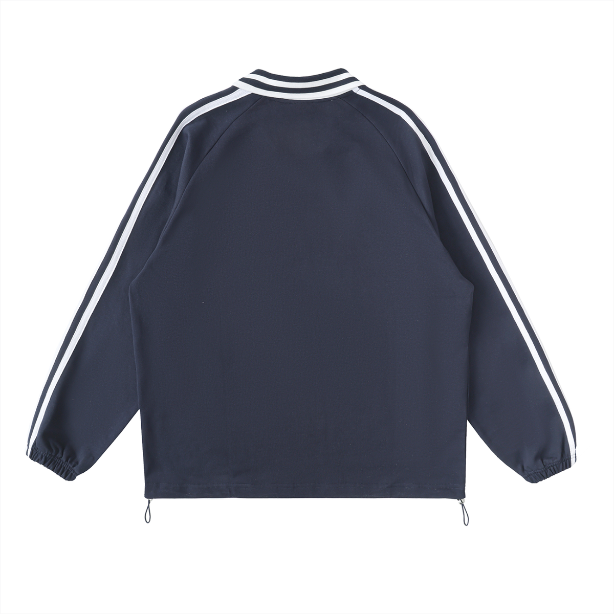 Contrast Striped Lapel Pickle Sweatshirt, alternate view 4