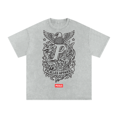 Snow Washed Oversized Cotton T-Shirt