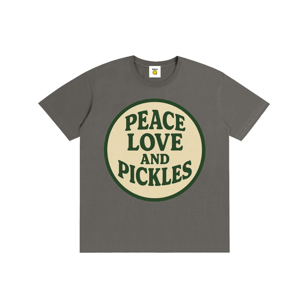 Peace Love and Pickles Pure Cotton Tee in Size Up,Runs Small | giftable pickle wear | Pickles Apparel
