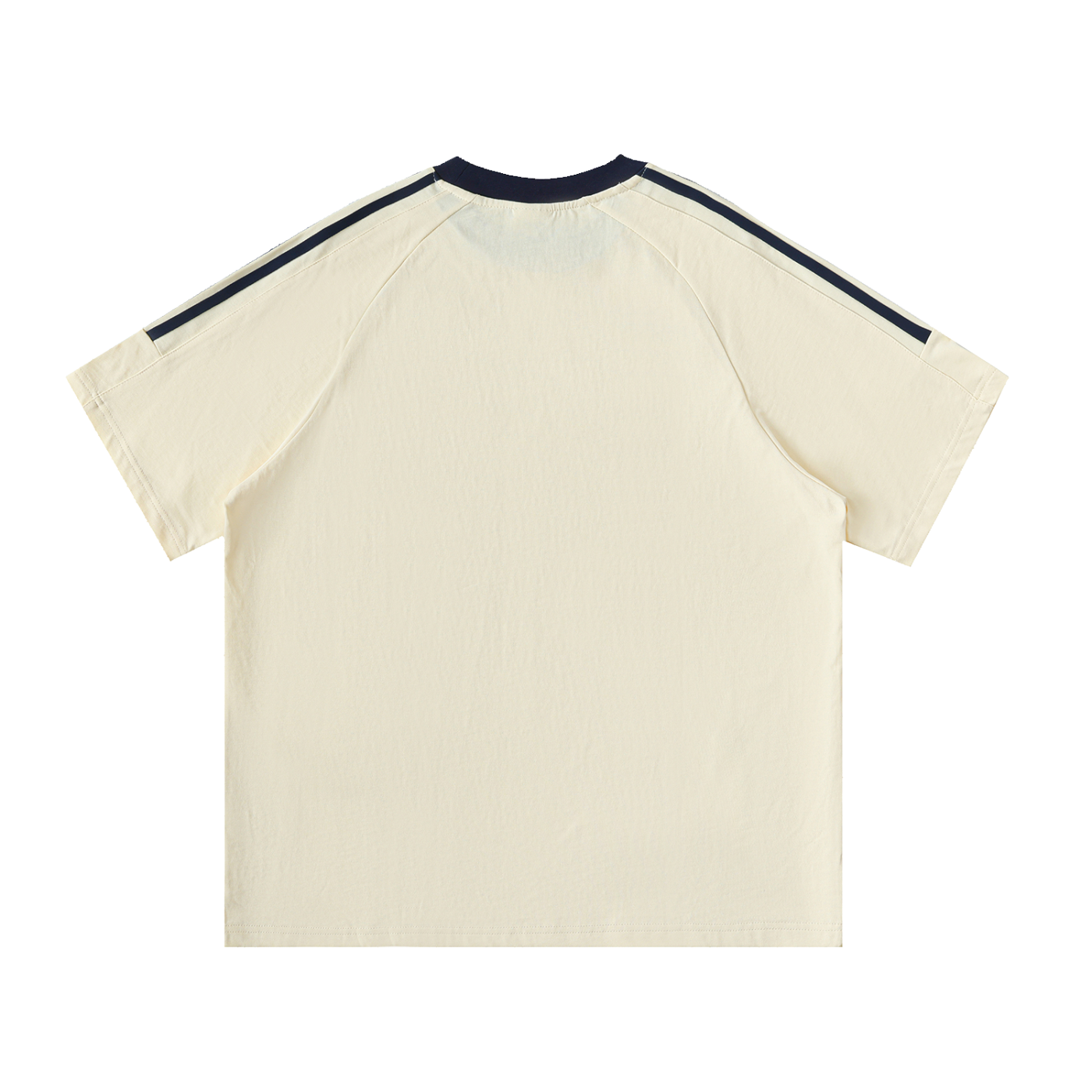 Contrast Tape Crewneck Cotton T-Shirt