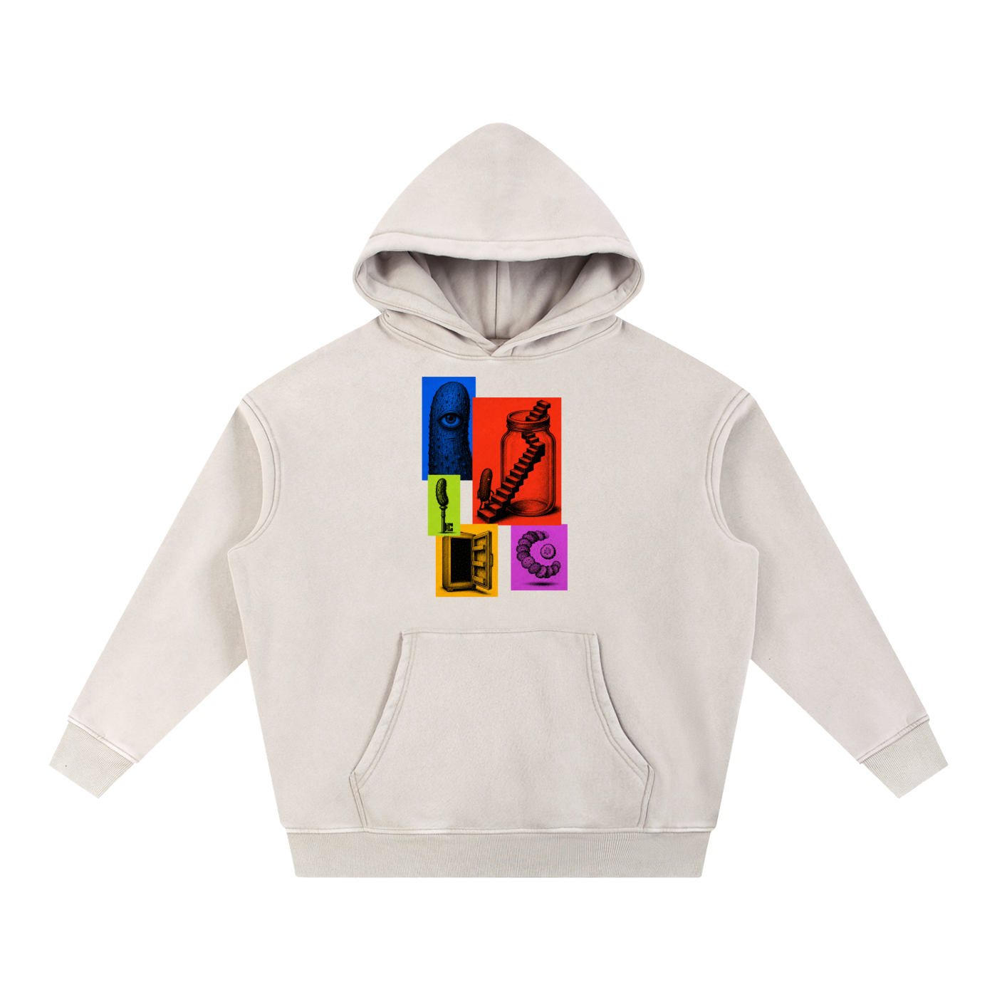Unhinged Snow-Wash Fleece Oversized Hoodie