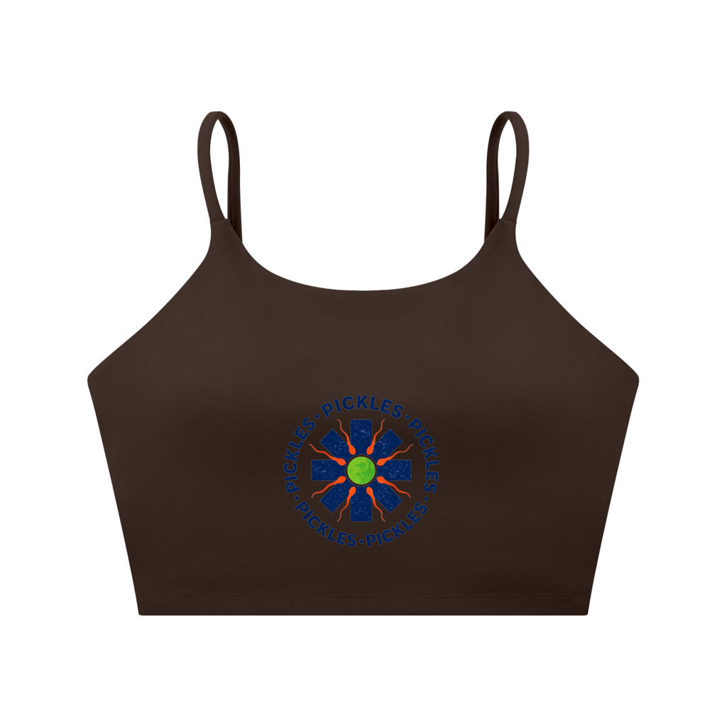 Spaghetti Strap Pickle Sports Bra in Women’S | varsity sport | Pickles Apparel