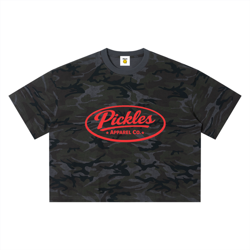 Camo Boxy Pickle Tee | classic casual | Pickles Apparel