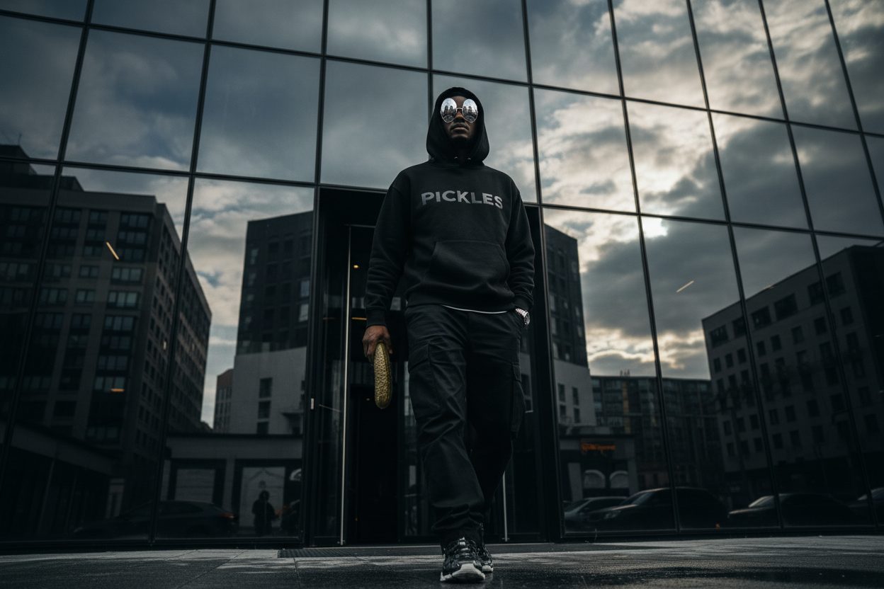 Straight Pickles Boxy Fleece Hoodie | heavyweight streetwear | Pickles Apparel