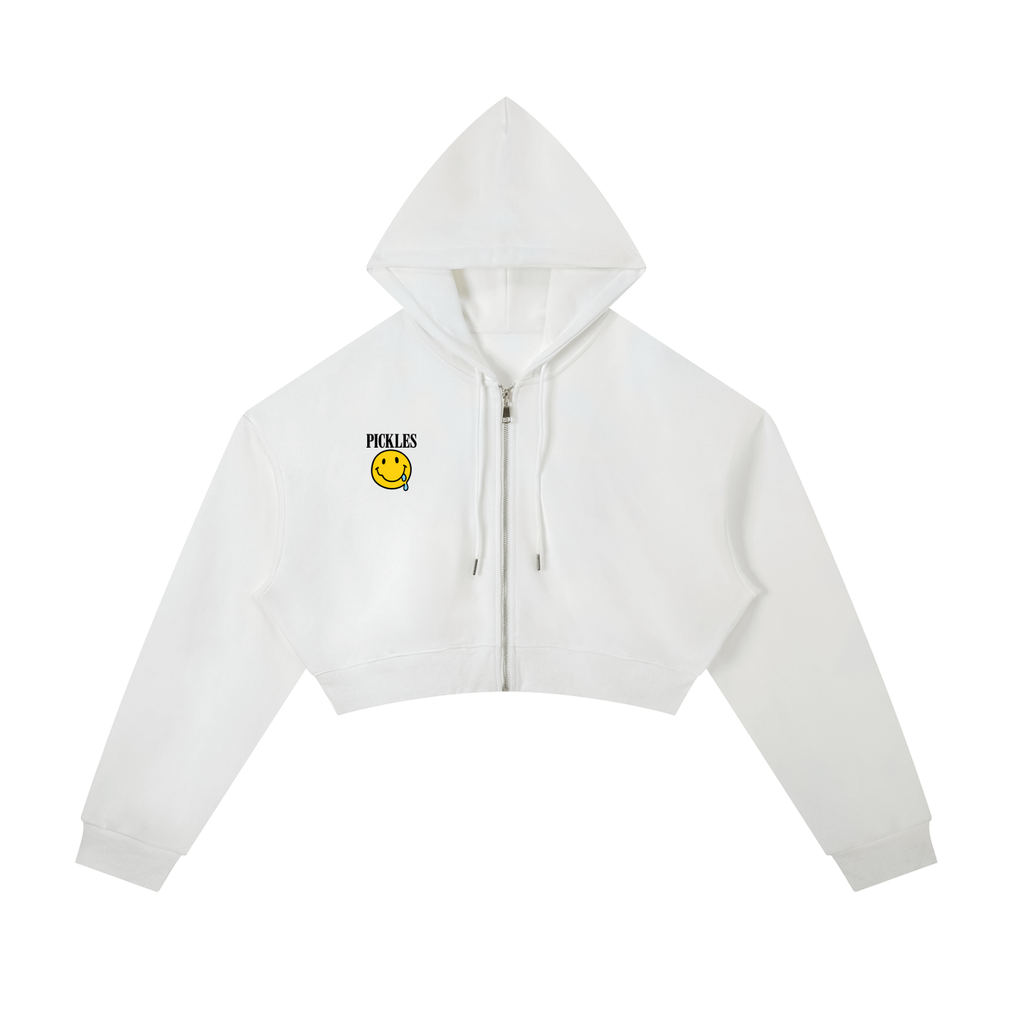 Essential Cropped Zip-Up Hoodie in Women’S | heavyweight streetwear | Pickles Apparel
