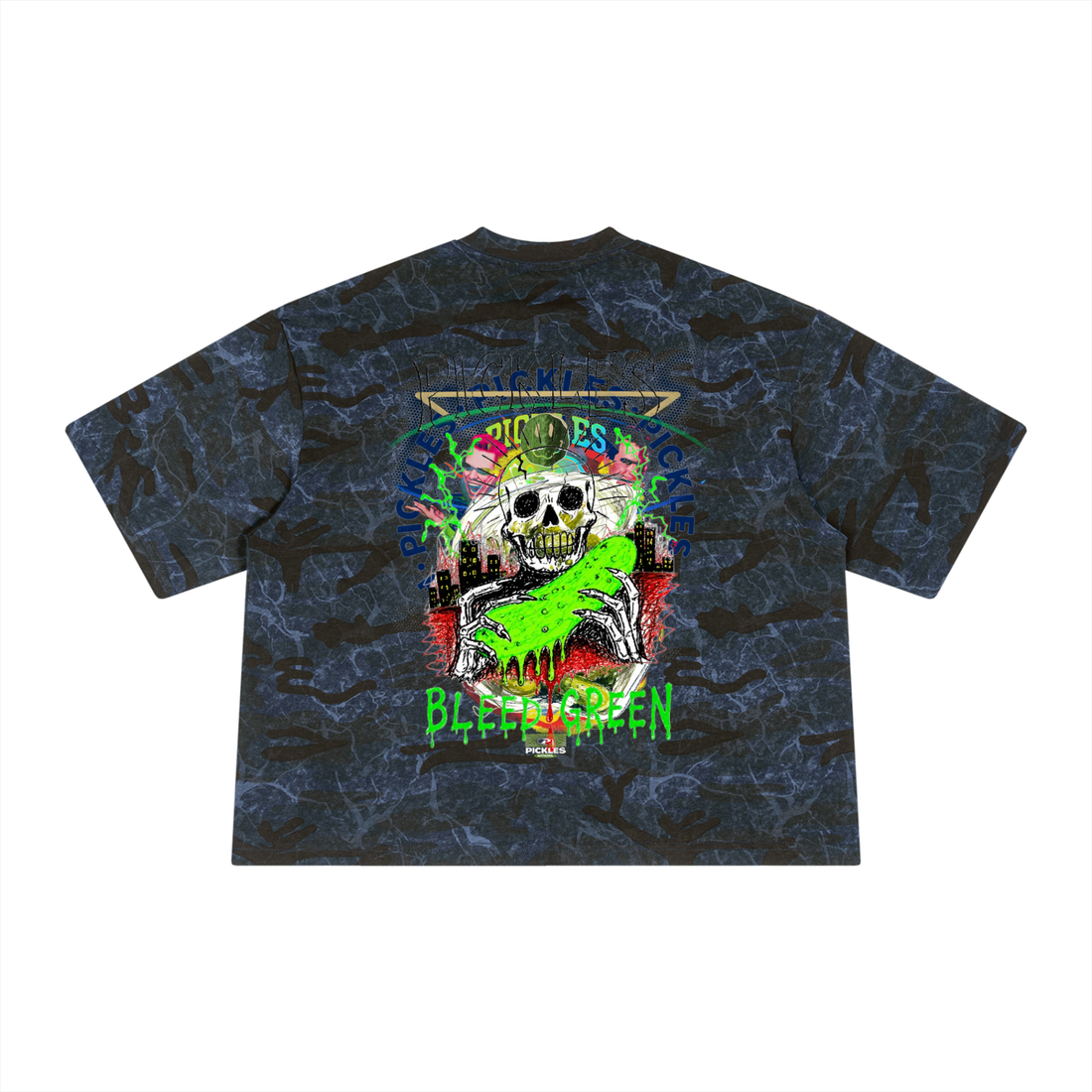 A LOT Of It Pickles Boxy Camo T-Shirt, alternate view 6