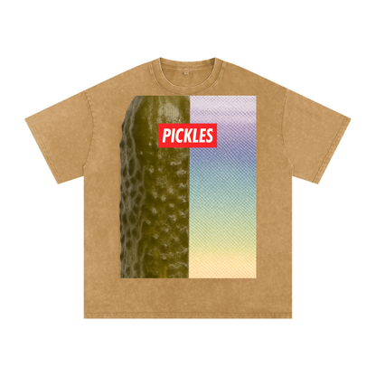 Pickle backer Snow Washed Oversized Cotton T-Shirt