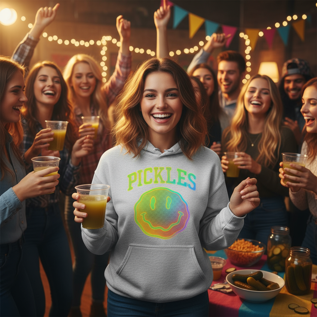 Pickles Glow Fleeced Boxy Hoodie