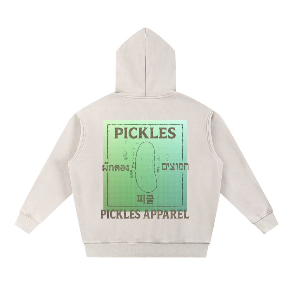 All Over Snow Wash Fleece Oversize Hoodie