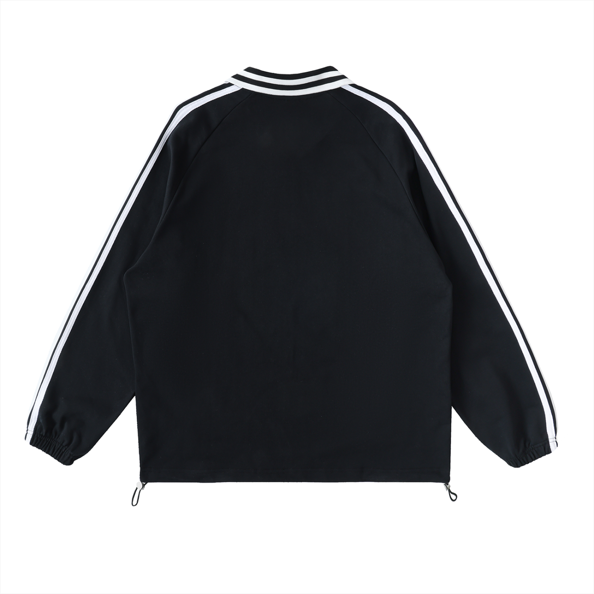 Contrast Striped Lapel Pickle Sweatshirt, alternate view 2