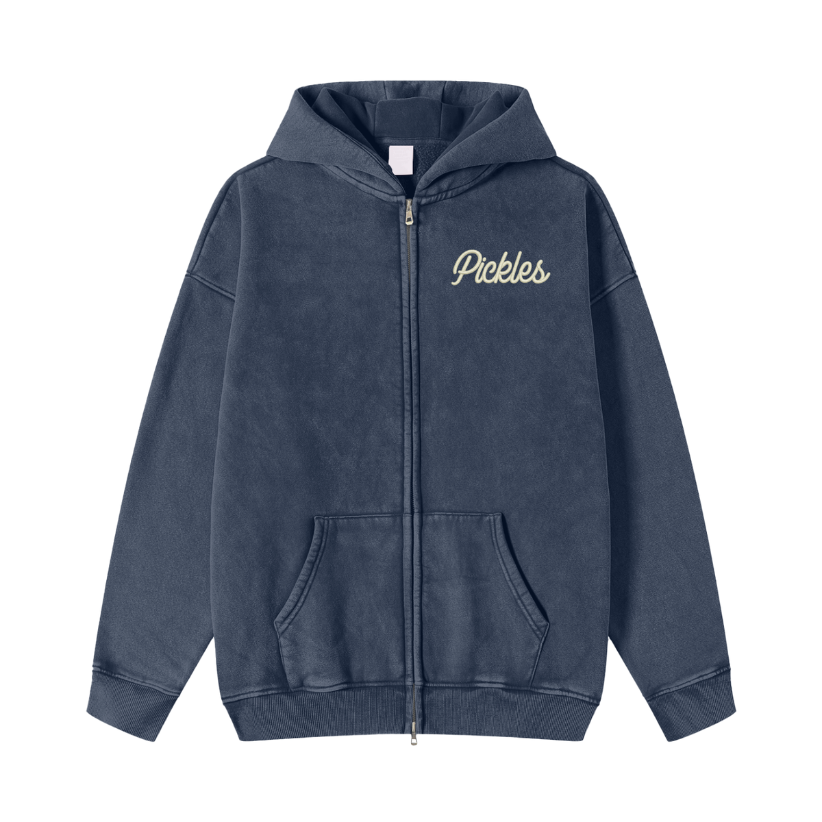 Dad Zip Snow-Washed Pickle Hoodie, alternate view 3