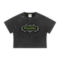 Pickle Juice Women's Mineral Wash Raglan Crop T-Shirt
