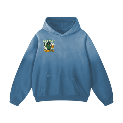 Go Birds! Love Pickles Heavyweight Sunfade Oversized Hoodie