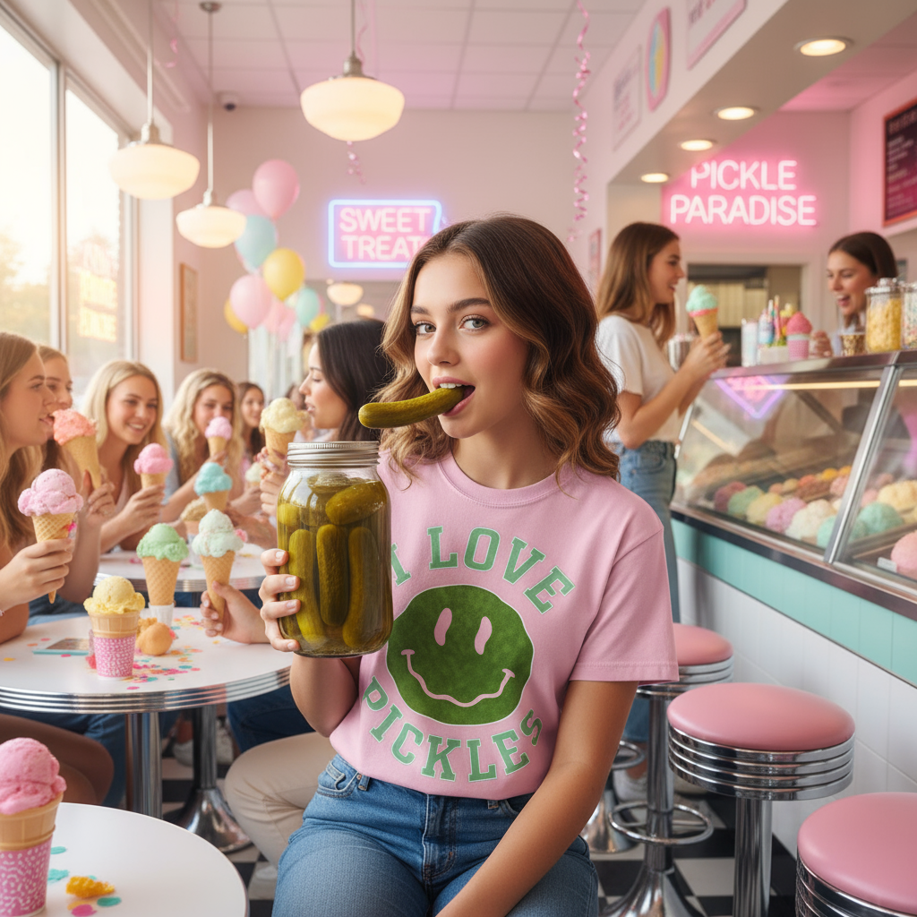 "I Love Pickles" Quick-Dry Cooling T-Shirt, alternate view 6