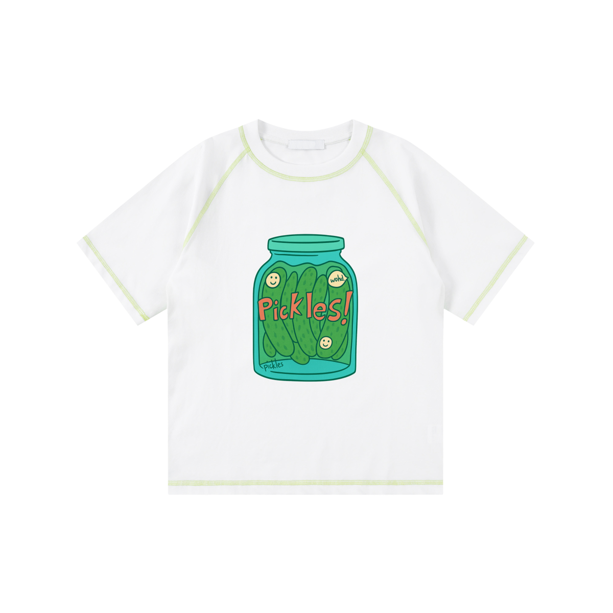 Kids' Contrast-Stitch Pickle T-Shirt, product view