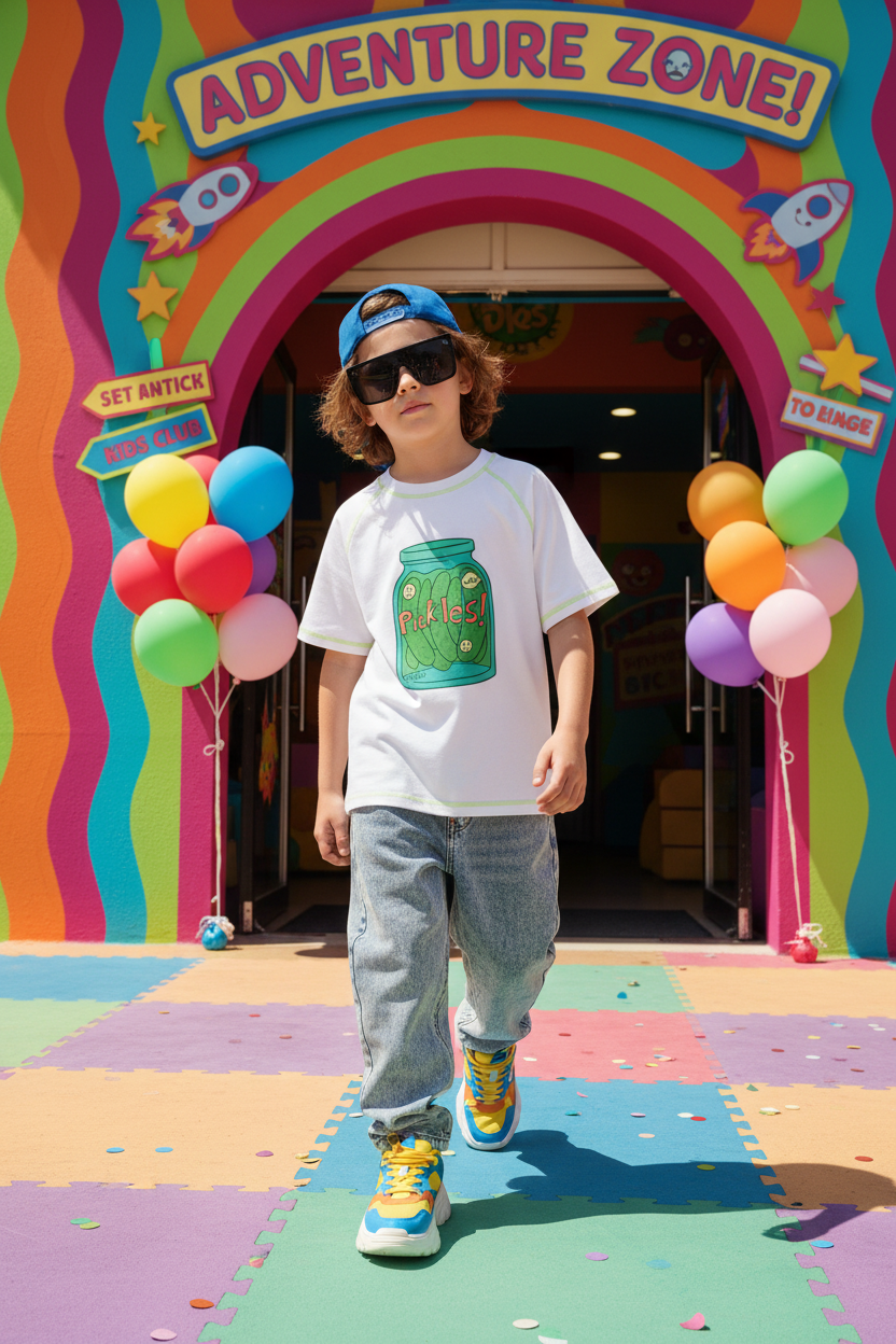 Pickles Contrast-Stitched Kids' T-Shirt