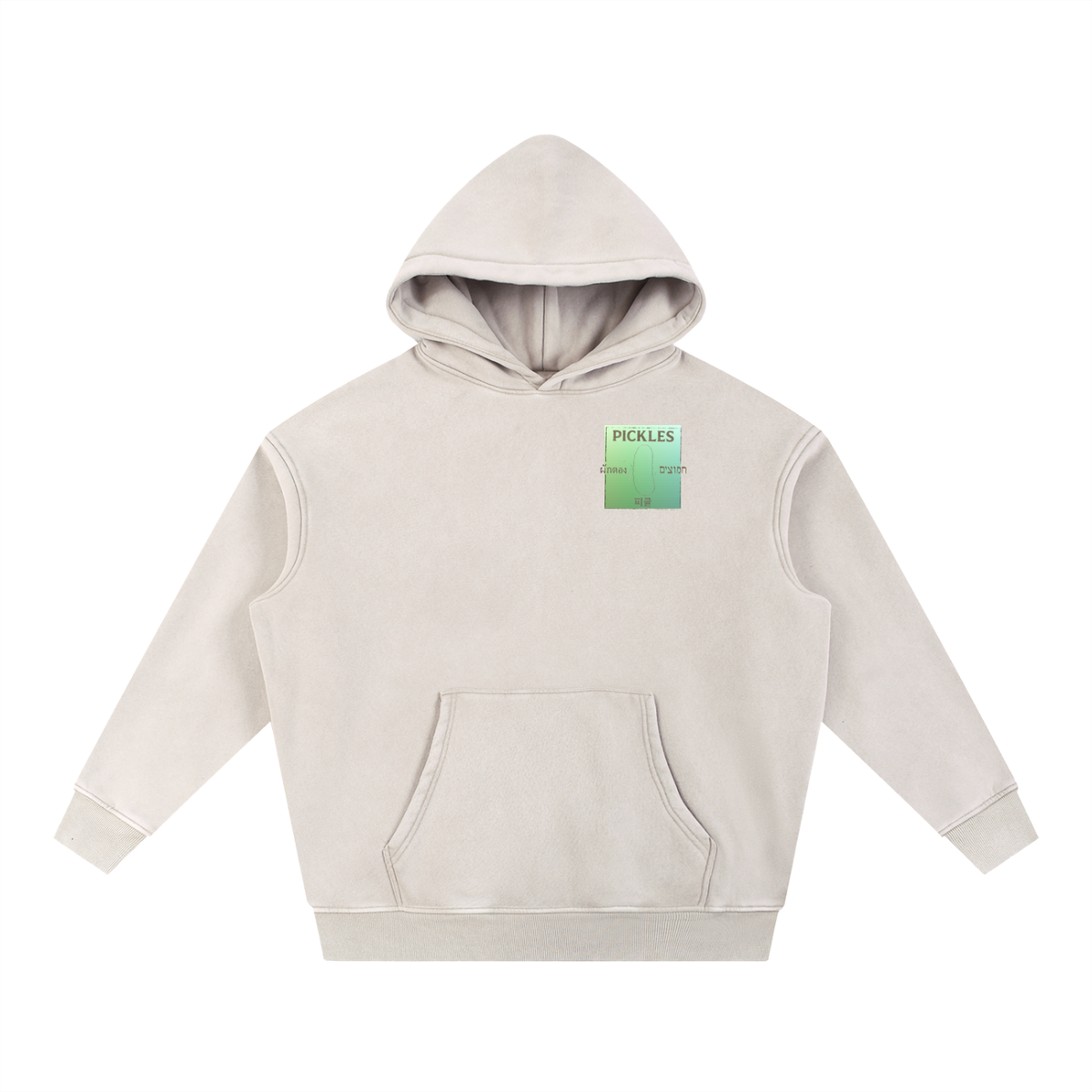 All Over Snow-Wash Fleece Pickle Hoodie, alternate view 7