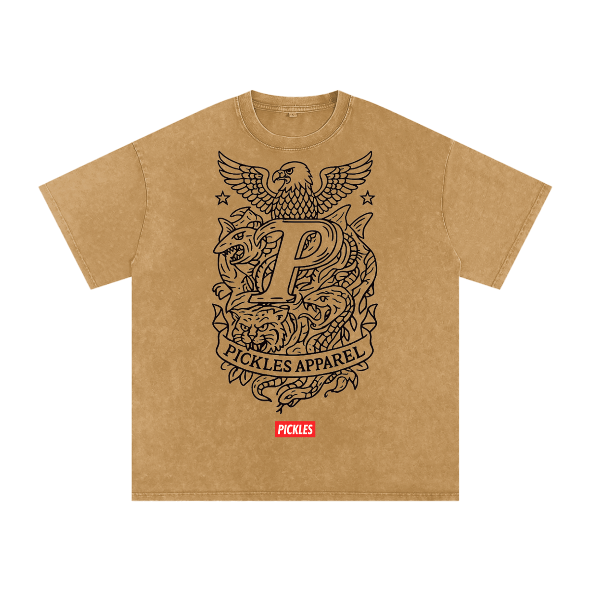 Pirate Gray Snow-Washed Pickle T-Shirt, alternate view 6