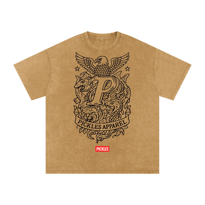 Snow Washed Oversized Cotton T-Shirt