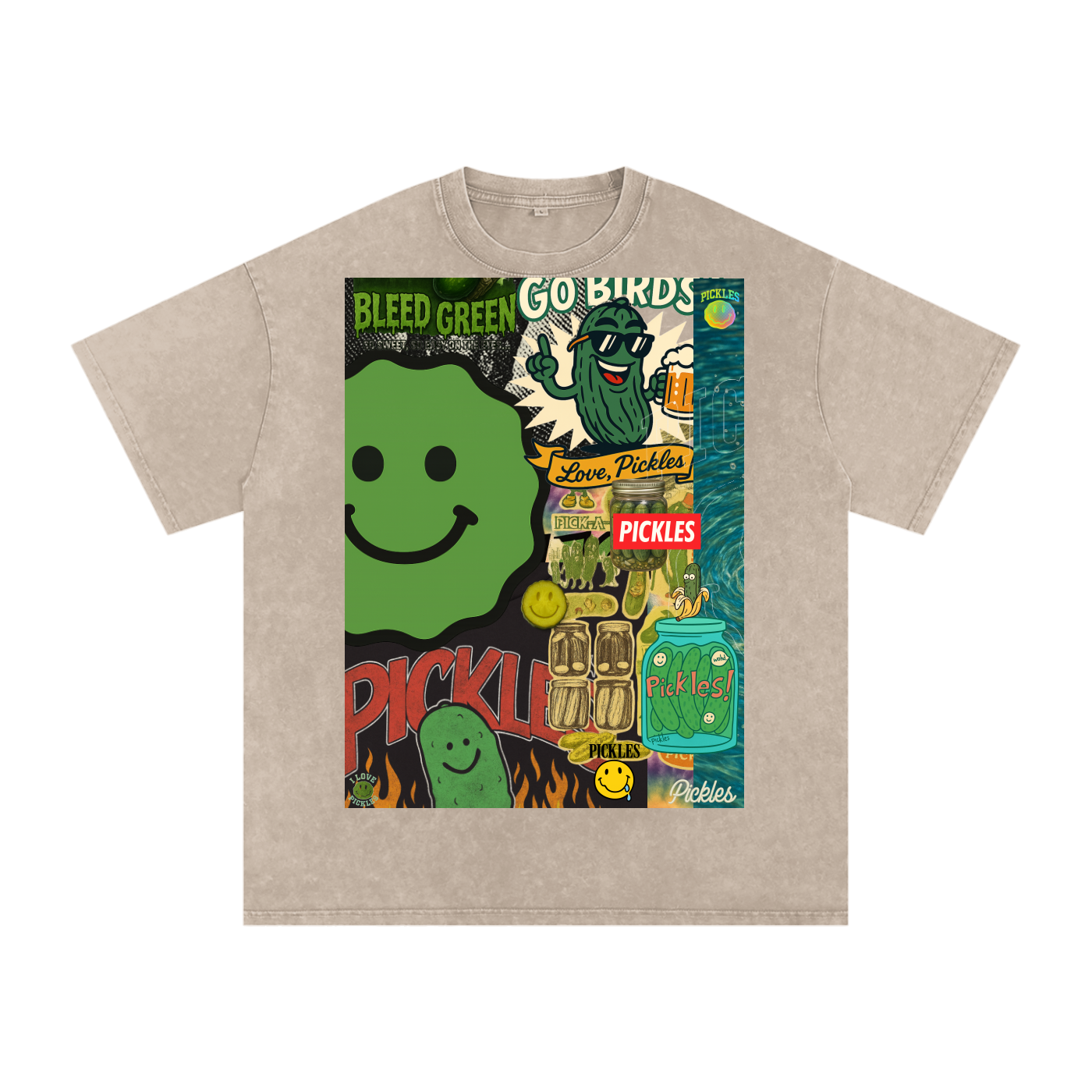 Snow Washed Oversized Cotton T-Shirt