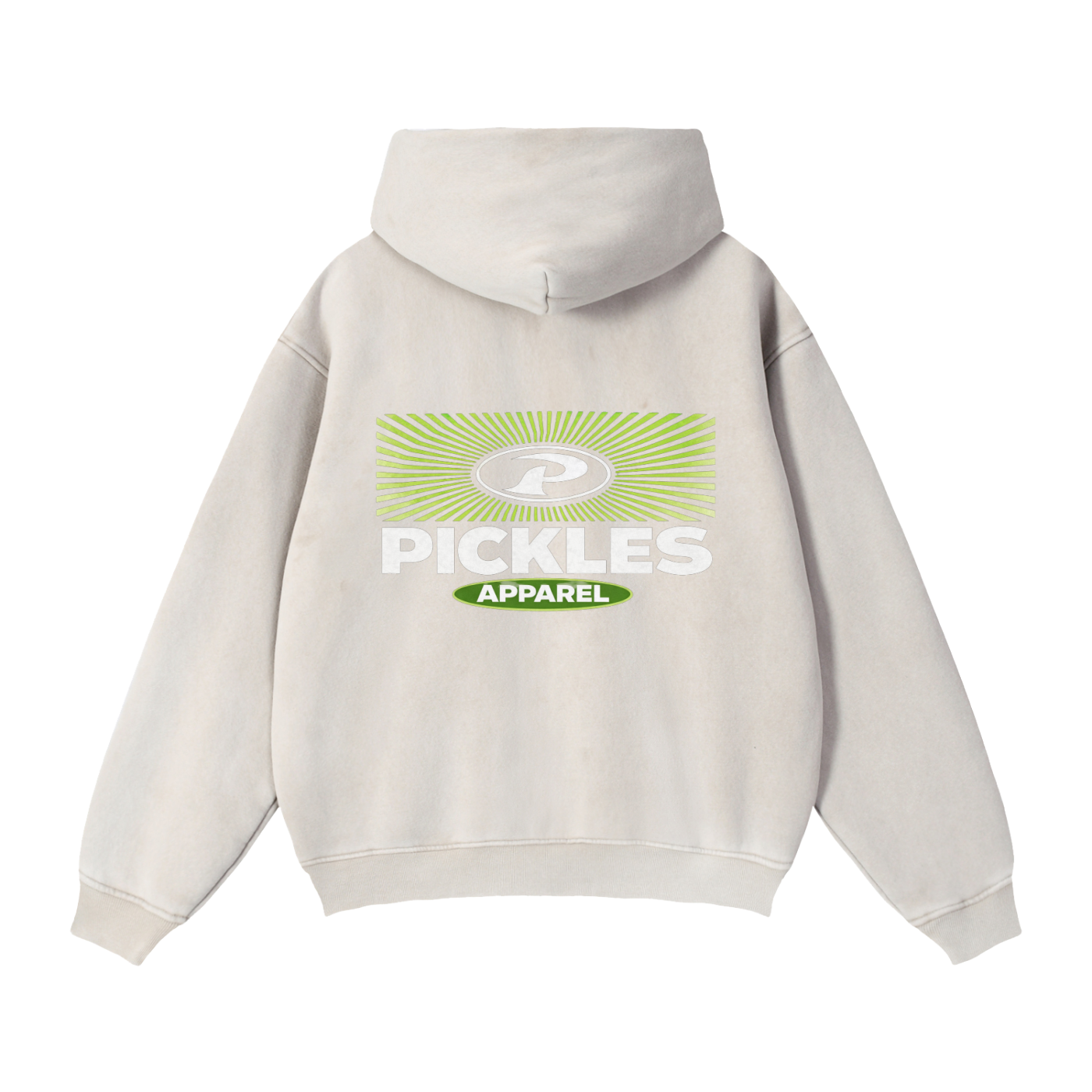 Retro P Zip-Through Boxy Fleece Hoodie | nostalgic everyday | Pickles Apparel