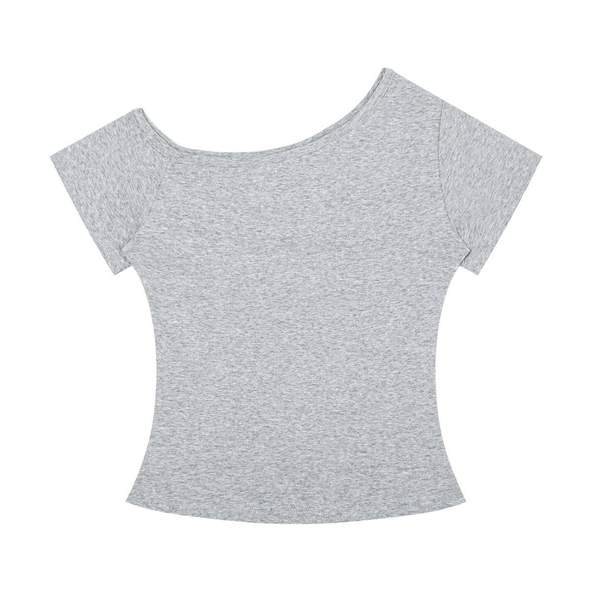 Off-the-Shoulder Cotton Pickle T-Shirt, alternate view 6