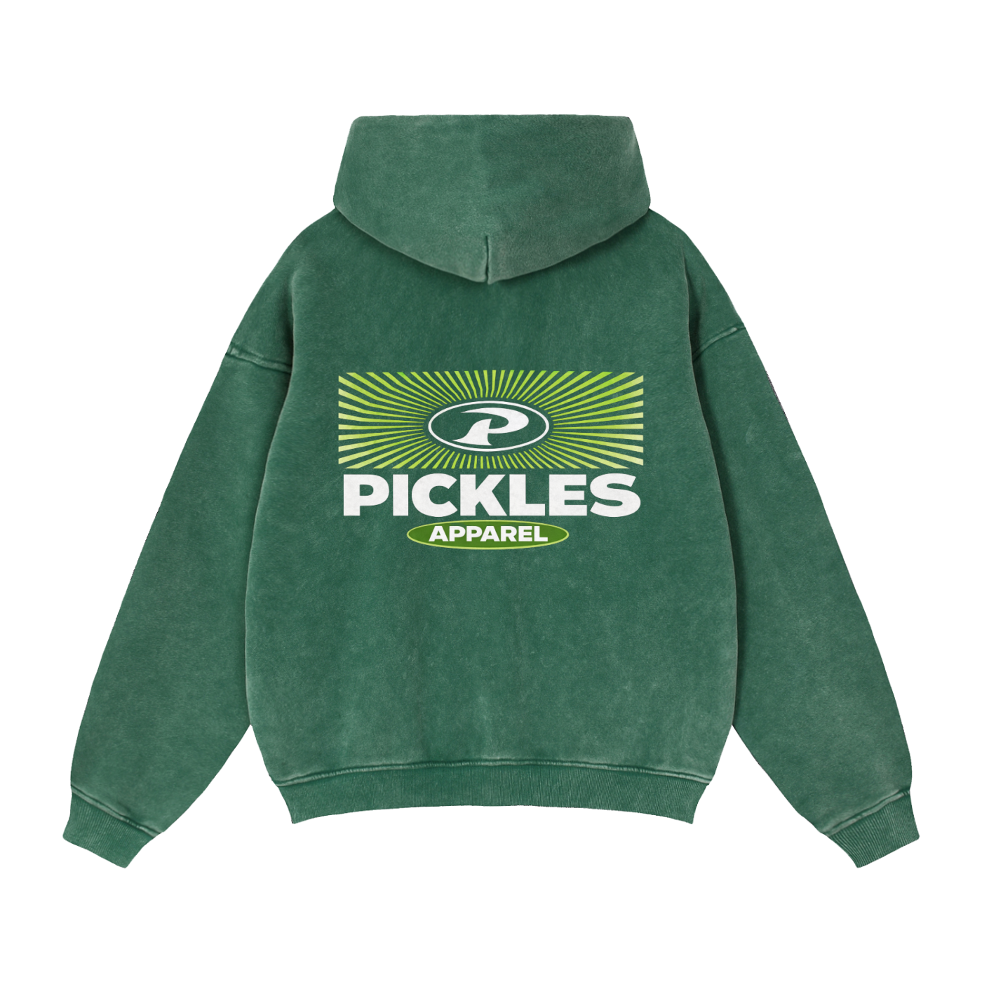 Retro P Zip-Through Boxy Fleece Hoodie | vintage lifestyle | Pickles Apparel