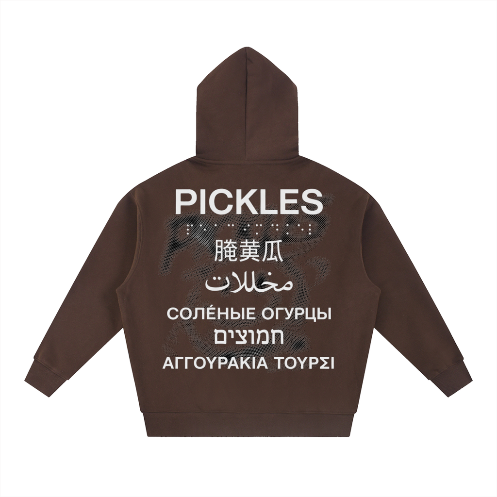 Worldwide Pickles Boxy Fleece Hoodie | premium streetwear | Pickles Apparel