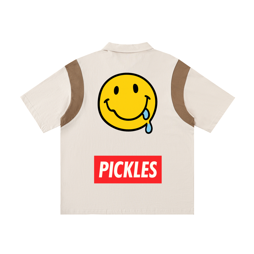 Big Pickles Contrast Panel Cotton Polo Shirt