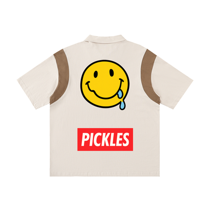 Big Pickles Contrast Panel Cotton Polo Shirt