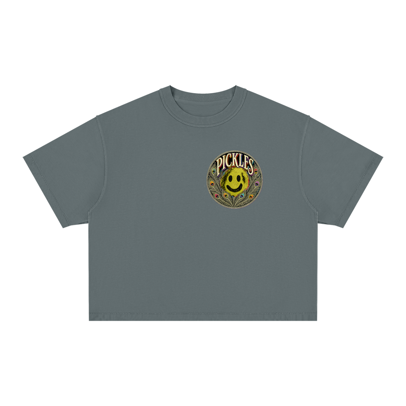 Peacock Unisex Vintage Wash Boxy T-Shirt
