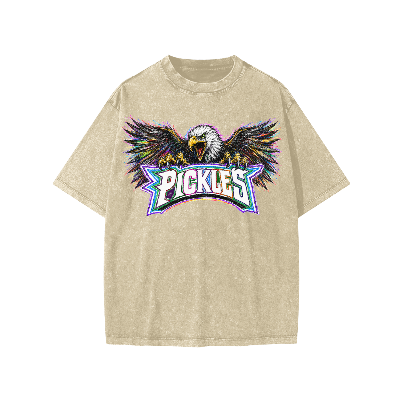 Eagles love pickles Snow Washed Kids' T-Shirt