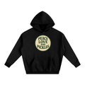 Peace Love and Pickles Oversized Fleece Hoodie | premium streetwear | Pickles Apparel