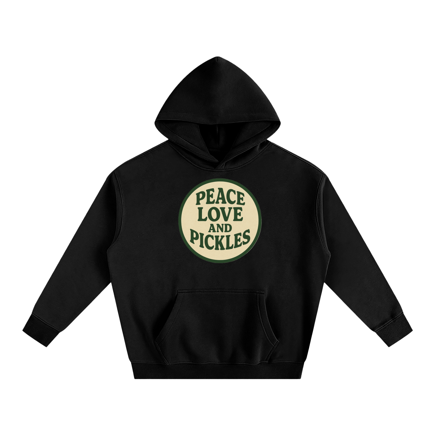 Peace Love and Pickles Oversize Fleeced Hoodie