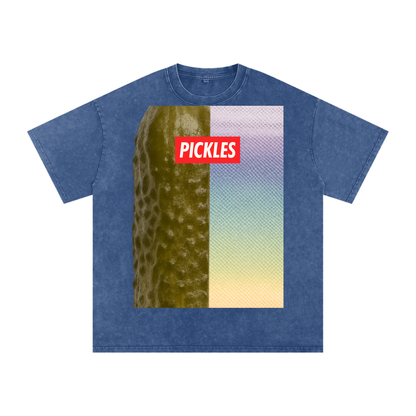 Pickle backer Snow Washed Oversized Cotton T-Shirt