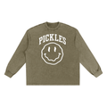 Snow Washed Frayed Edge Long Sleeve Tee in Pickles Snow Washed Frayed Edge T-Shirt | heritage lifestyle | Pickles Apparel