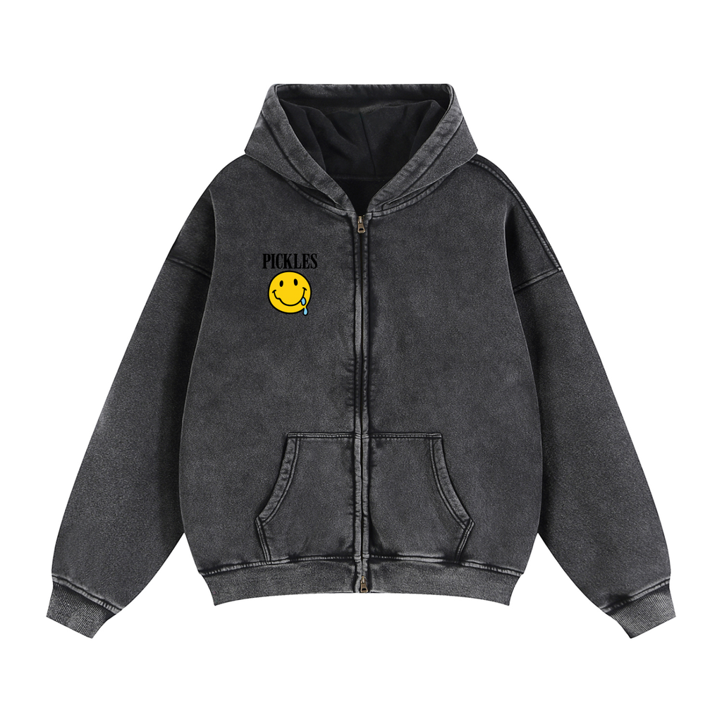Zip-Through Boxy Fleece Hoodie | premium streetwear | Pickles Apparel