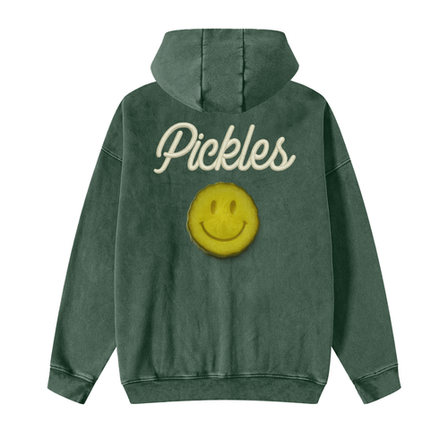 Dad Zip Snow Washed Zip-Through Fleece Hoodie | vintage lifestyle | Pickles Apparel