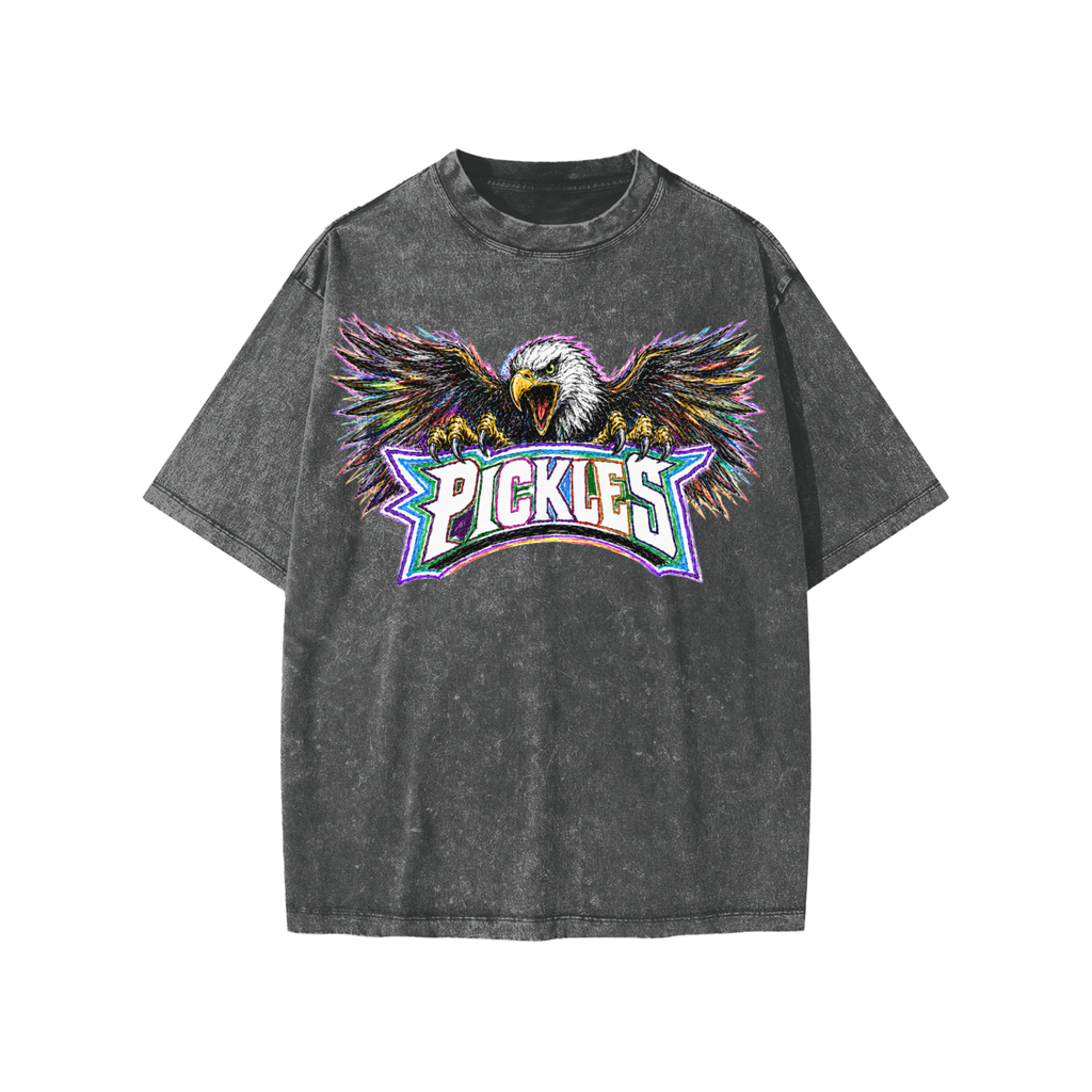 Eagles love pickles Snow Washed Kids' T-Shirt
